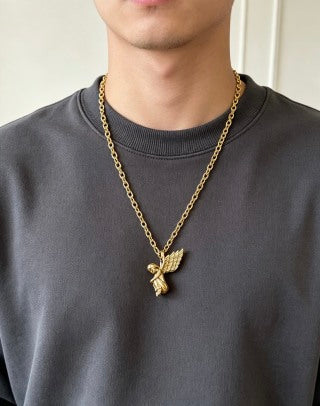 Gucci Angel Wing Pendant Chain Necklace
