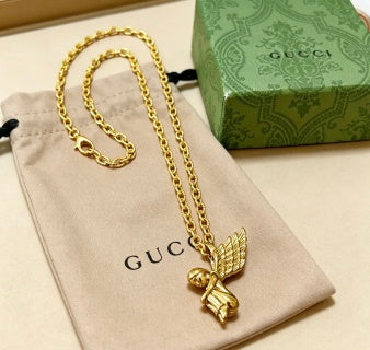 Gucci Angel Wing Pendant Chain Necklace