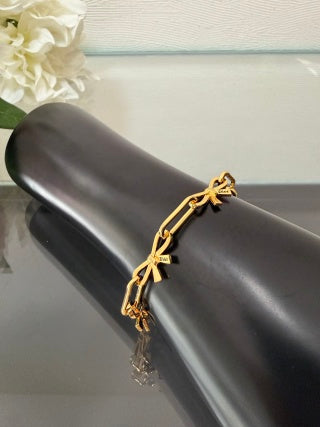 Dior Ribbon Bow Link Bracelet