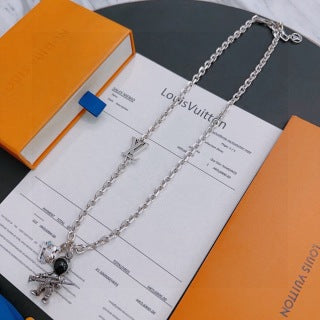 Louis Vuitton Monogram Eclipse Charm Pendant Necklace
