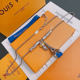 Louis Vuitton Monogram Key Pendant Chain Necklace