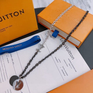 Louis Vuitton Monogram Medallion Pendant Chain Necklace