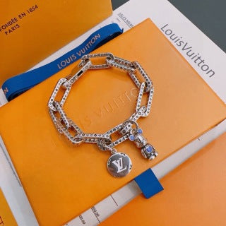 Louis Vuitton Monogram Charm Bead Link Bracelet