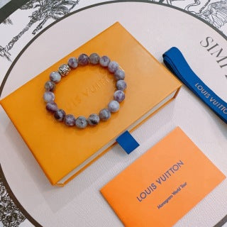 Louis Vuitton Amethyst Bead Monogram Bracelet