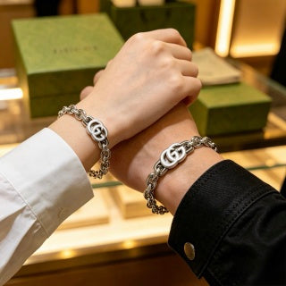 Gucci Interlocking Link Silver Chain Necklace
