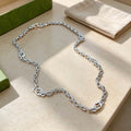 Gucci Interlocking Link Silver Chain Necklace