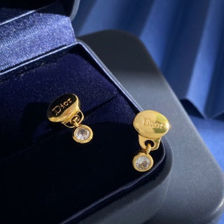 Dior Oblique Pearl Drop Logo Earrings