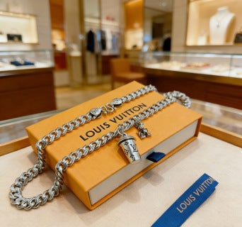 Louis Vuitton Signature Lock Chain Necklace