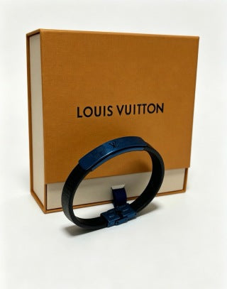 Louis Vuitton Azure Monogram Leather Bracelet