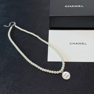 Chanel Pearl Medallion Pendant Necklace