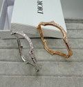 Dior Valentina Crystal Ribbon Sculptural Cuff Bracelet