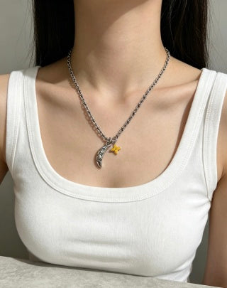 Louis Vuitton Monogram Crescent Charm Necklace