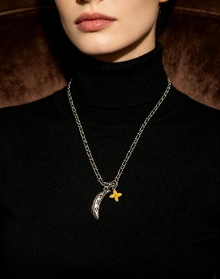 Louis Vuitton Monogram Crescent Charm Necklace