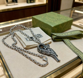 Gucci Winged Horse Charm Chain Necklace