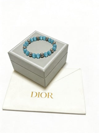 Dior Evelyne Turquoise Bead Charm Bracelet