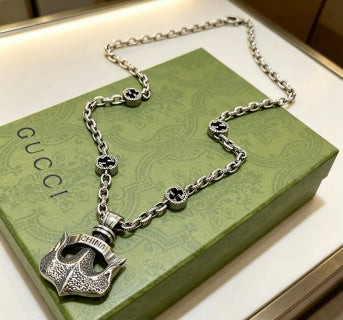 Gucci Horsebit Lock Charm Chain Necklace