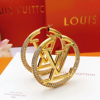 Louis Vuitton Radiant Monogram Circle Stud Earrings