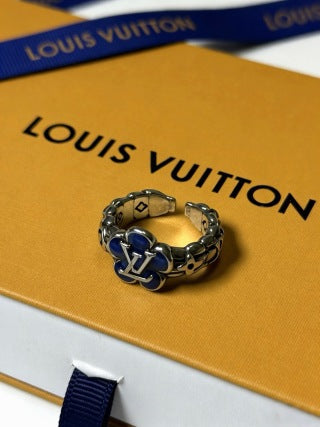 Louis Vuitton Blue Monogram Link Ring