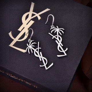 YSL Cassandre Palm Tree Drop Earrings