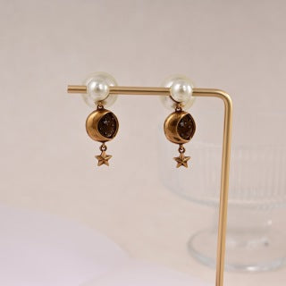 Dior Celestial Pearl Star Earrings