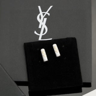 YSL Cassandre Enamel Curve Earrings