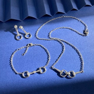 Gucci Horsebit Double Ring Pendant Chain Necklace