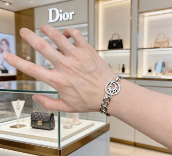 Dior Oblique Engraved Medallion Link Bracelet