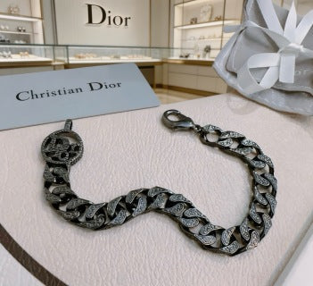 Dior Oblique Vintage Link Chain Bracelet
