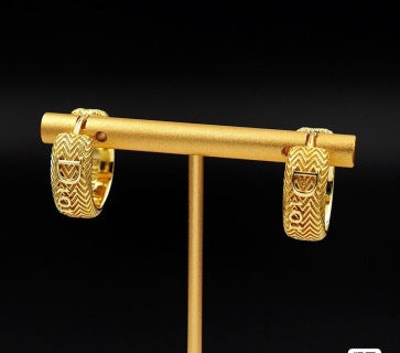 Dior Oblique Engraved Hoop Earrings