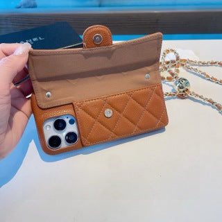 Chanel Quilted Chain Strap Phone Case