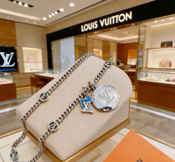 Louis Vuitton Monogram Medallion Double Chain Necklace