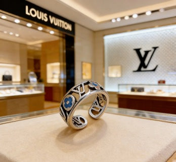 Louis Vuitton Ocean Blue Monogram Signet Ring