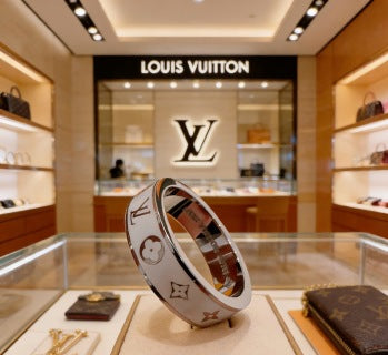 Louis Vuitton Color Stripe Enamel Band Ring