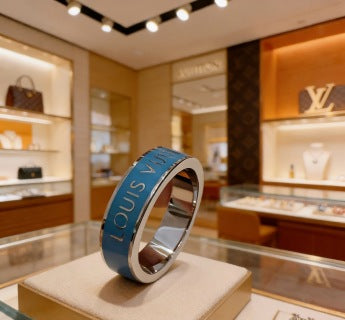 Louis Vuitton Color Stripe Enamel Band Ring