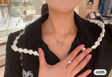 Louis Vuitton Butterfly Charm Signature Chain Necklace