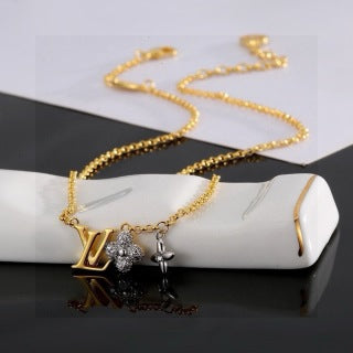 Louis Vuitton Butterfly Charm Signature Chain Necklace