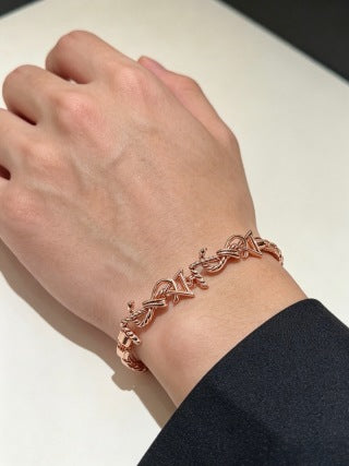 YSL Cassandre Rosé Chain Link Bracelet