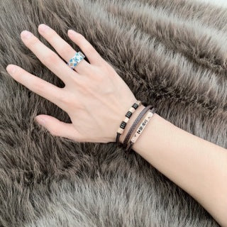 Louis Vuitton Monogram Braided Leather Cuff Bracelet