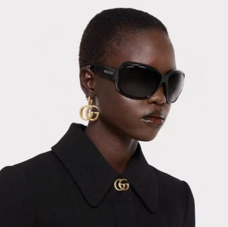 Gucci Interlocking GG Drop Logo Earrings