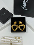 YSL Cœur Baroque Heart Clip Earrings
