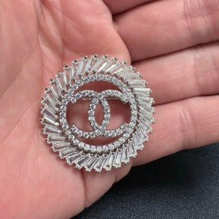 Chanel Radiant Crystal Halo CC Brooch