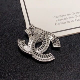 Chanel Sparkling Double C Statement Brooch