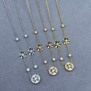 Dior Rose des Vents Celestial Star Pendant Necklace