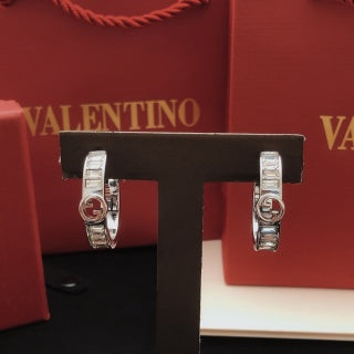 Gucci GG Crystal Bar Hoop Earrings