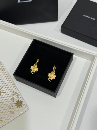 YSL Jardin Trèfle Floral Earrings