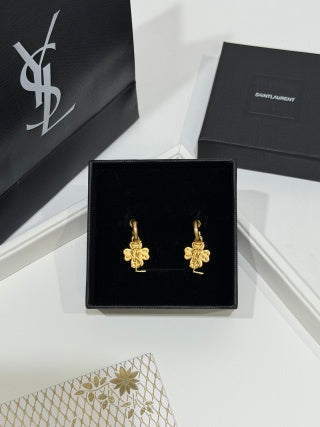 YSL Jardin Trèfle Floral Earrings