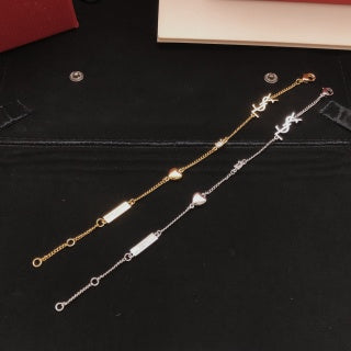 YSL Cassandre Éclat Silver Charm Bracelet