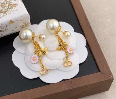 Dior Jardin Bee Pearl Drop Earrings