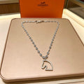Hermès Equestrian Horseshoe Link Pendant Necklace
