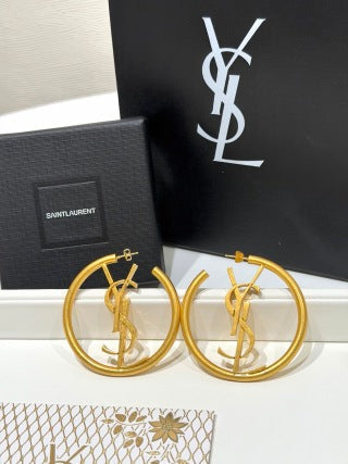 YSL Cassandre Icon Hoop Earrings